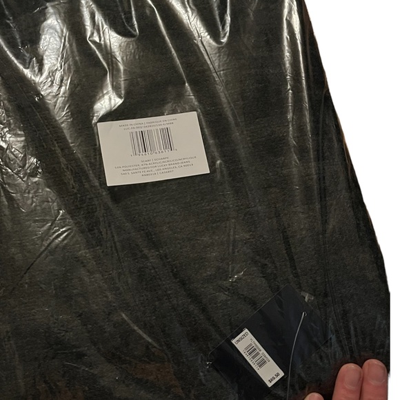 Lucky Brand Grey Solid Brushed Scarf with Fringe Traim - Picture 3 of 4